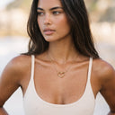 Adeline Gold Knot Heart Necklace, view 4