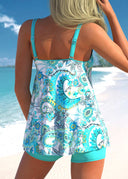 Emilie vibrant floral print tankini set, view 4