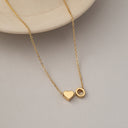 Heart Initial Necklace A to Z, Dainty Gold Letter Necklace for Women