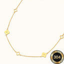 Gold Flower Necklace for Women, 304 Stainless Steel Floral Collarbone Necklace