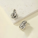 Twisted Stud Earrings for Women, Gold, Hypoallergenic Posts