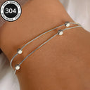 Heart Chain Bracelet for Women, 304 Stainless Steel, Hypoallergenic, Gold or Silver
