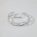 Square Bangle Bracelet for Women, Open Geometric Bangle, Gold or Silver