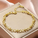 Infinity Chain Bracelet for Women, 18K Gold Plated Figure Eight Bracelet