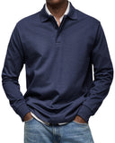 Orson Men's Long Sleeve Casual Polo Shirt, view 2