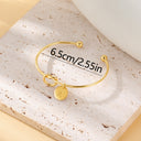 Initial Bangle A to Z for Women, Knotted Open Bangle, 18K Gold Plated