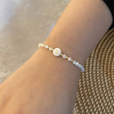 Rina Initial Pearl Bracelet, view 9