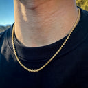 Desmond Men's Gold Rope Chain Necklace, view 3