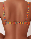 Amy striped two piece bikini set, view 4