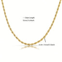 Desmond Men's Gold Rope Chain Necklace, view 2