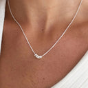 Gold Bead Station Necklace for Women, 18K Gold Plated, Gold or Silver
