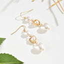 Pearl Heart Tassel Earrings, Long Drop Earrings for Women, 14K Gold Plated