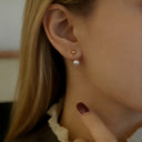 Front Back Earrings for Women, Korean Style Gold Earrings