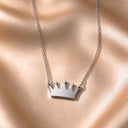 Crown Pendant Necklace for Women, Stainless Steel, 18K Gold Plated or Silver