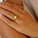 Sloane Sculpted Gold Ring, view 2