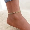 Gold Chain Bracelet or Anklet for Women, Stainless Steel