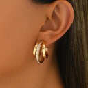 Minimalist Gold Stud Earrings for Women, Small Glass Stone Studs