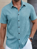 Coolum Men's Short Sleeve Linen Blend Shirt, view 14
