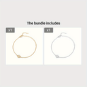 Sun Bracelet, Stainless Steel, 18K Gold Plated or Silver, Unisex