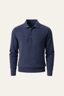 Alessandro Merino Polo Knit Blue