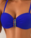 Alina backless bikini set in black or blue, view 6