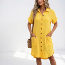 Matilda the effortless linen look shirt dress