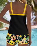 Hattie two-piece beach tankini set in bright colours, view 7