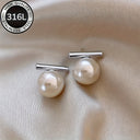 Gold Stud Earrings for Women, 316 Stainless Steel, Hypoallergenic, Gold or Silver