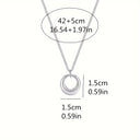 Circle Pendant Necklace for Women, Minimalist Lightweight Necklace