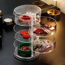 Eva Clear 5-Tier Rotating Jewellery Organiser with Dust Cover, view 5