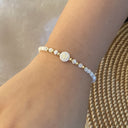 Rina Initial Pearl Bracelet, view 17