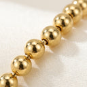 Gold Bead Bracelet for Women, 18K Gold Plated, Minimalist
