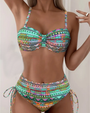 Agatha boho print bikini set, two piece swimwear