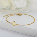 Sun Bracelet, Stainless Steel, 18K Gold Plated or Silver, Unisex