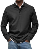 Orson Men's Long Sleeve Casual Polo Shirt, view 3