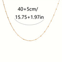 Water Wave Chain Necklace, Silver Plated Dainty Chain for Women