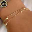 Heart Chain Bracelet for Women, 304 Stainless Steel, Hypoallergenic, Gold or Silver