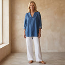 ANADASA RETRO DENIM TOP
