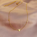 Heart Pendant Necklace for Women, 18K Gold Plated Stainless Steel