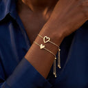 Celeste Gold Heart Bracelet Set, view 4