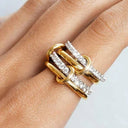 Juniper Two-Tone Gold Layered Ring, view 6