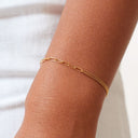 Teresa Mixed Curb and Paperclip Chain Bracelet, view 6