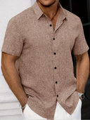 Coolum Men's Short Sleeve Linen Blend Shirt, view 44