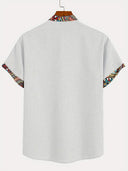 Caloundra Men's Contrast Pattern Collar Short Sleeve Shirt, view 22