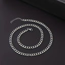 Callan Men's Curb Chain Necklace and Bracelet Set, view 3