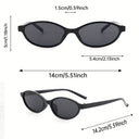 Capri oval sunglasses with a retro frame and tinted lenses, view 7