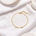 Clover Cross Bracelet, 304 Stainless Steel, Hypoallergenic, Minimalist