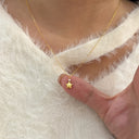 Tiny Star Necklace for Women, Dainty Cubic Zirconia Pendant, Gold or Silver