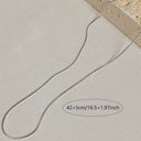 Water Wave Chain Necklace, Silver Plated Dainty Chain for Women