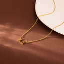 Triple Moon Necklace, 18K Gold Plated Stainless Steel Moon Pendant